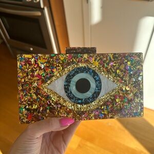 Sparkly Evil Eye Clutch